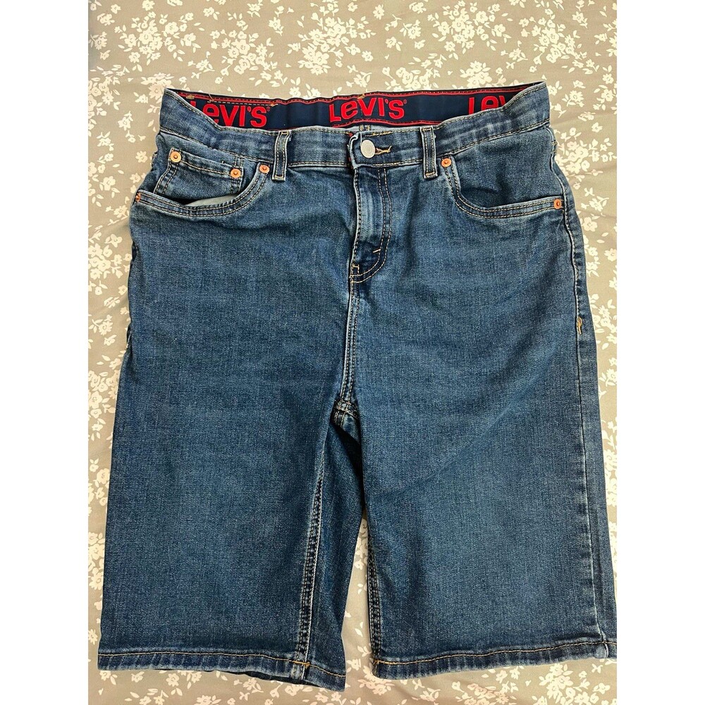 Levi's Boys Blue Denim Shorts Regular Fit Waist 20x30 Pockets Zip Closure